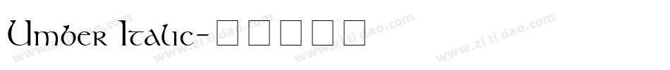 Umber Italic字体转换